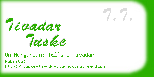 tivadar tuske business card